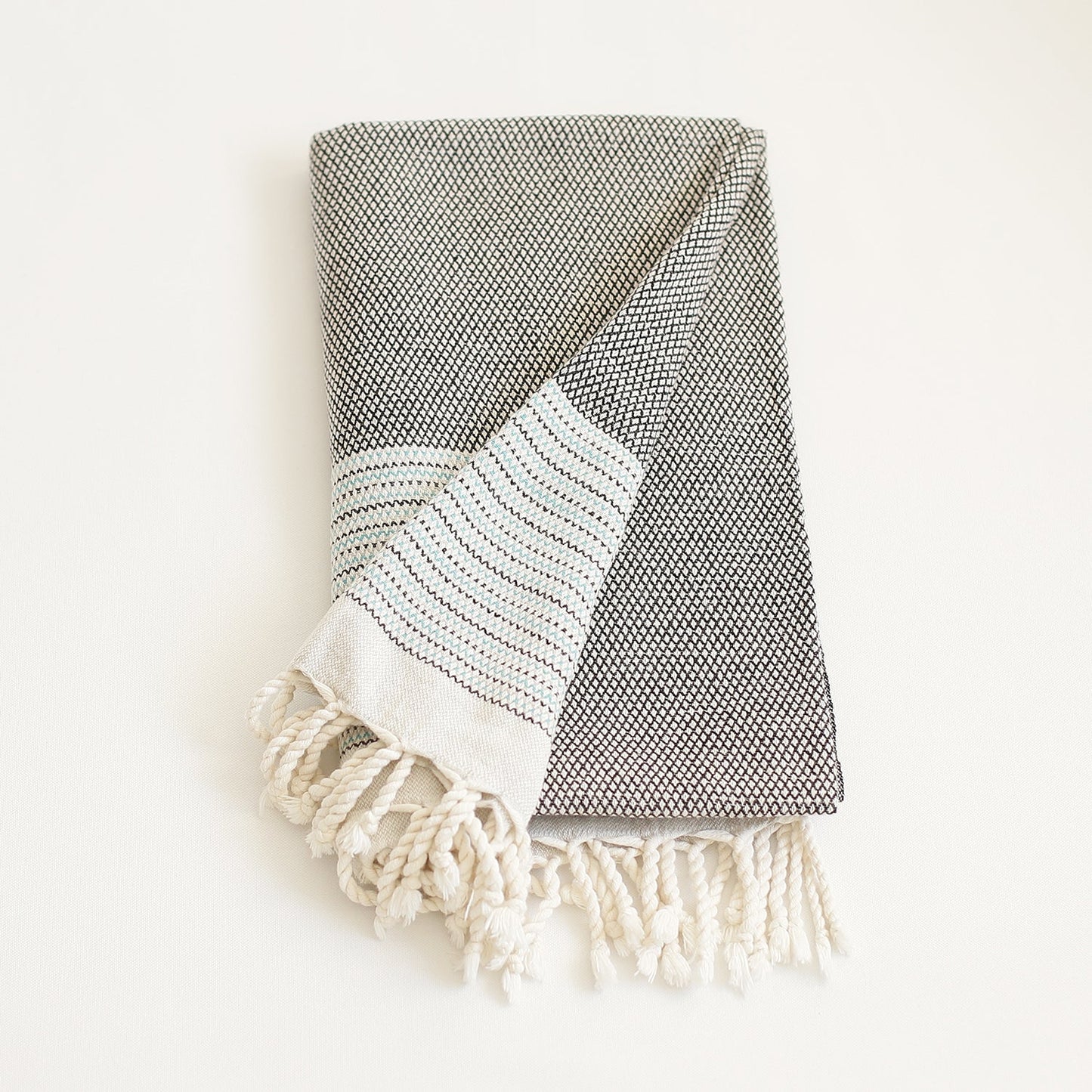 Handwoven Throw Blanket Single 40" x 70" Turkish Cotton 100% with Tassels for Couch, Sofa, Bedding