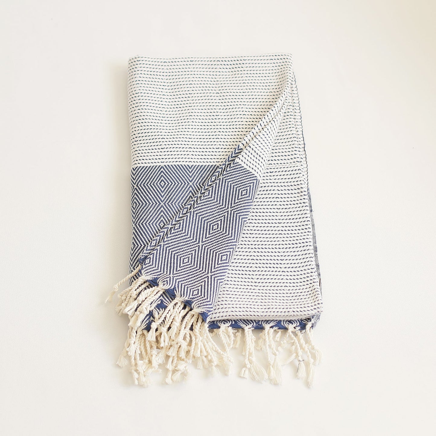 Handwoven Throw Blanket Single 40" x 70" Turkish Cotton 100% with Tassels for Couch, Sofa, Bedding