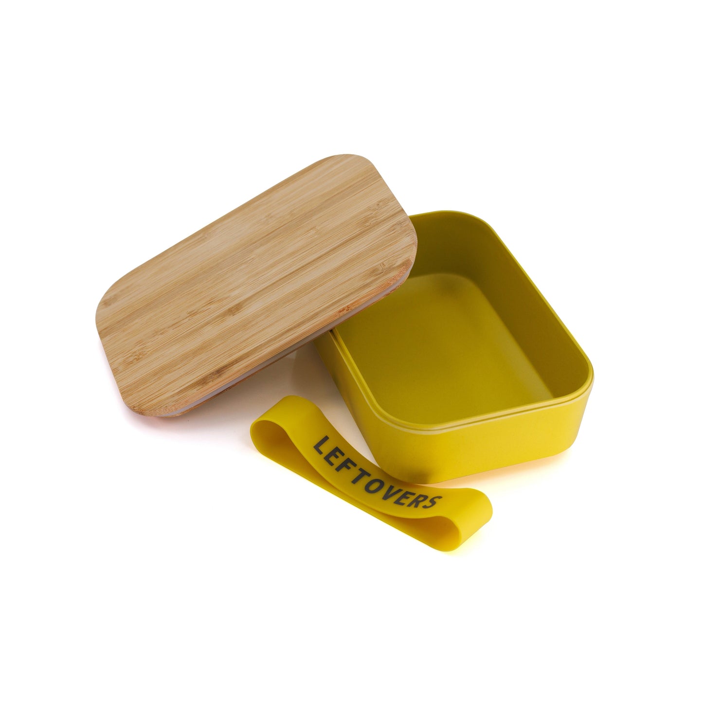 Pack of 3 Leftovers Bamboo Lunch Box in Vivid Yellow | Eco-Friendly and Sustainable | 7.5" x 5" x 2"