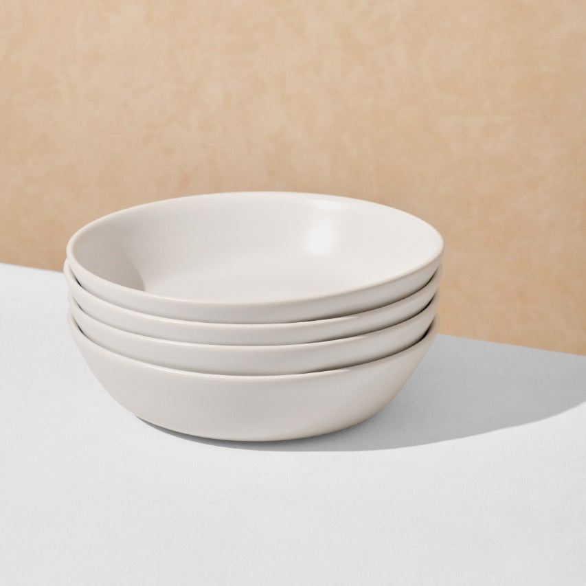 Handcrafted with Clay Stoneware Pasta Bowl Set - Dishwasher and microwave safe