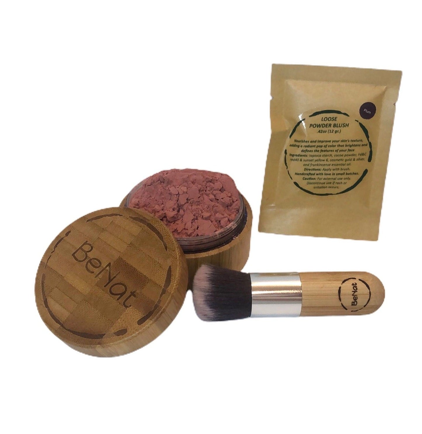 All Natural and Cruelty Free Blush Loose Powder Set