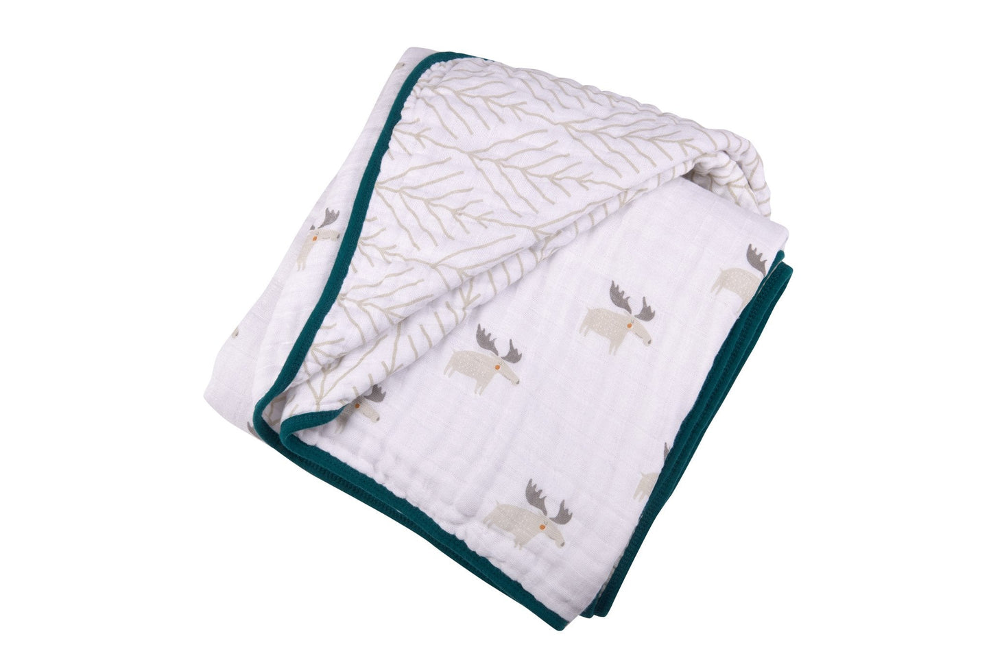 Mister Moose and Forest Arrow Cotton Muslin Newcastle Blanket