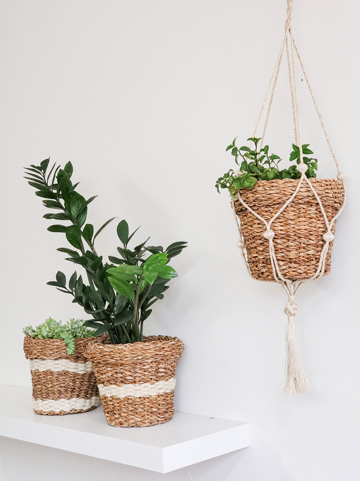 Savar Nesting Plant Basket - made from sustainable seagrass