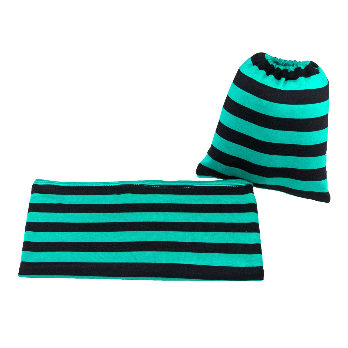 Car Seat Cover, Stroller Cover, Breastfeeding Cover - BLACK & TEAL STRIPE