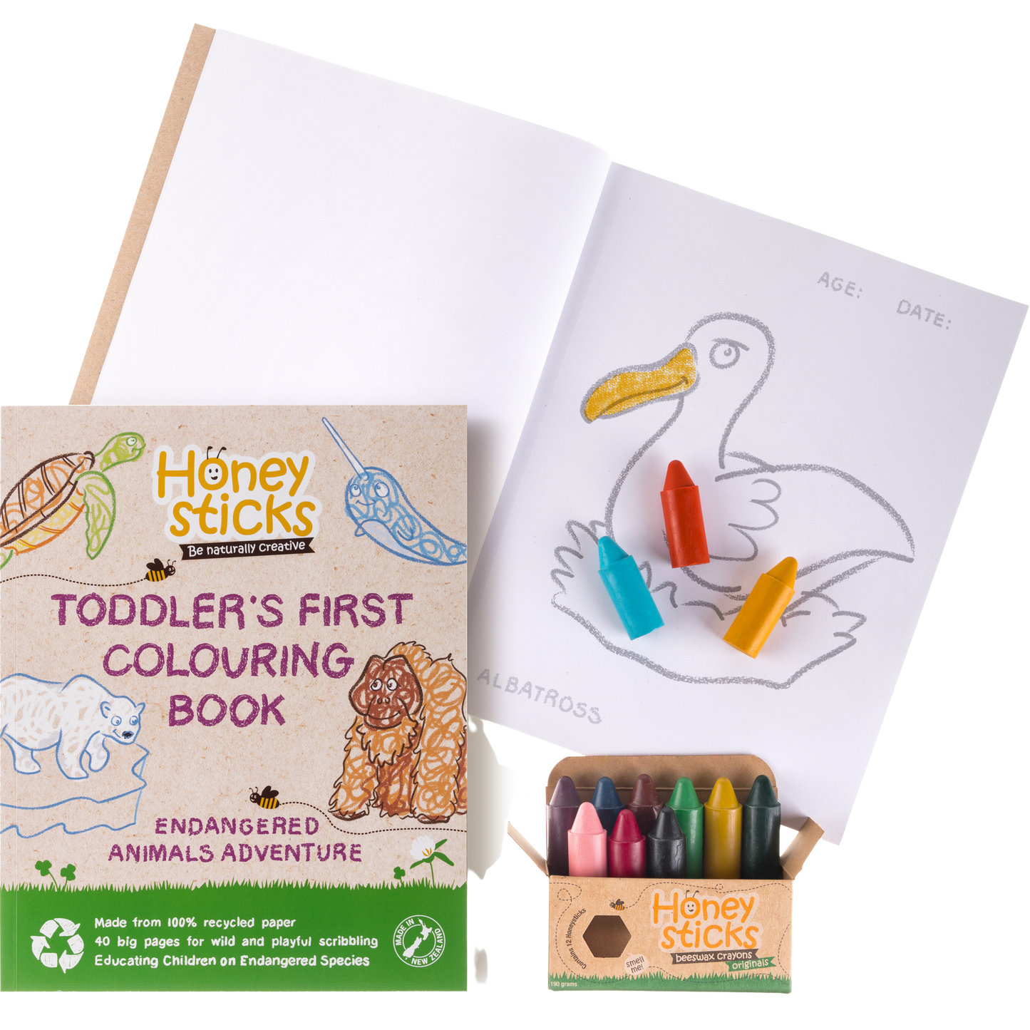 The Creative Kid Coloring Set | Endangered Animals Adventure