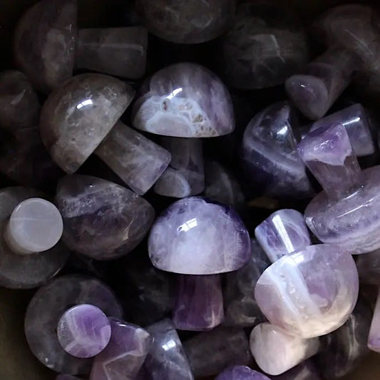 Mini Spiritual Awareness, Insight, Positivity Amethyst Mushrooms