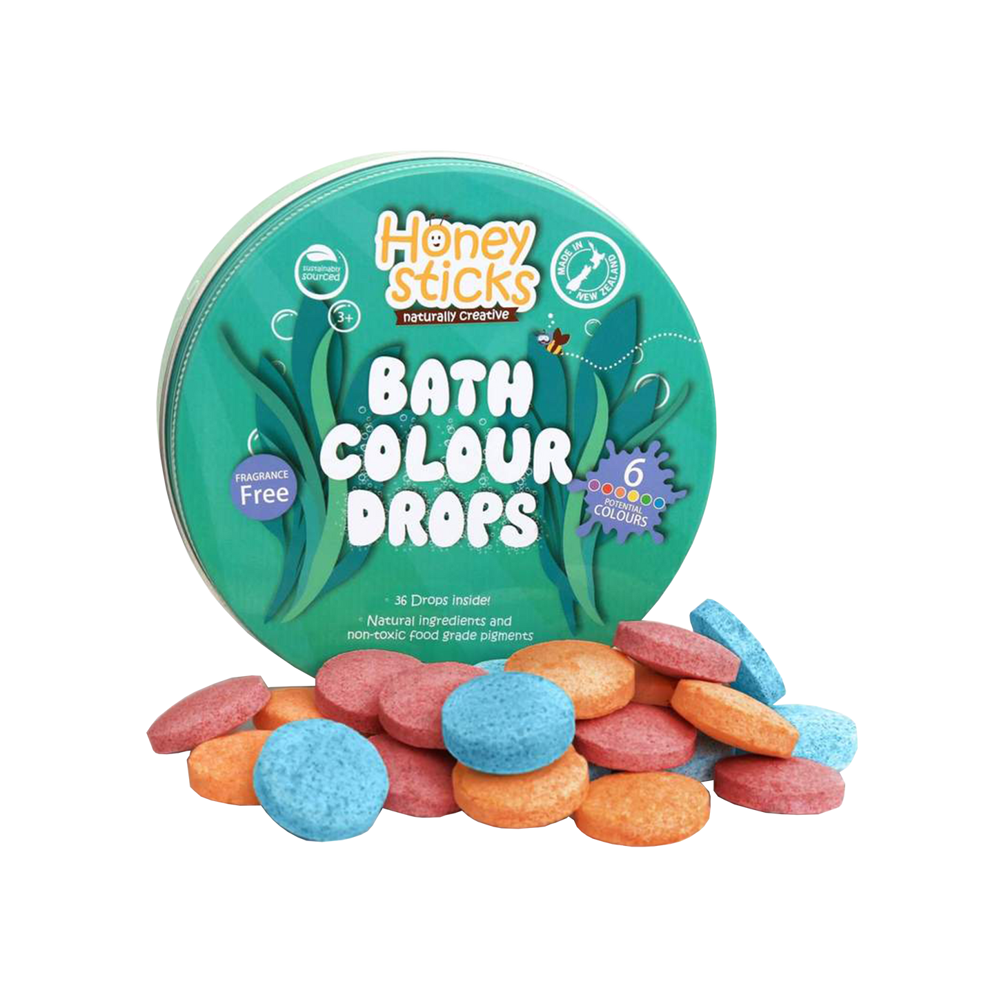 Honeysticks Bath Drops - Natural Bathroom Water Coloring