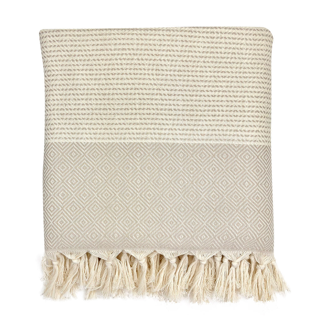 Diamond Stripe Turkish Throw - 100% Turkish cotton