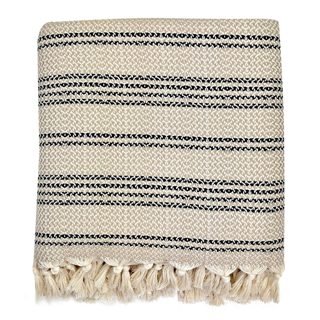 Woven Stripe Turkish Throw - 100% Turkish cotton