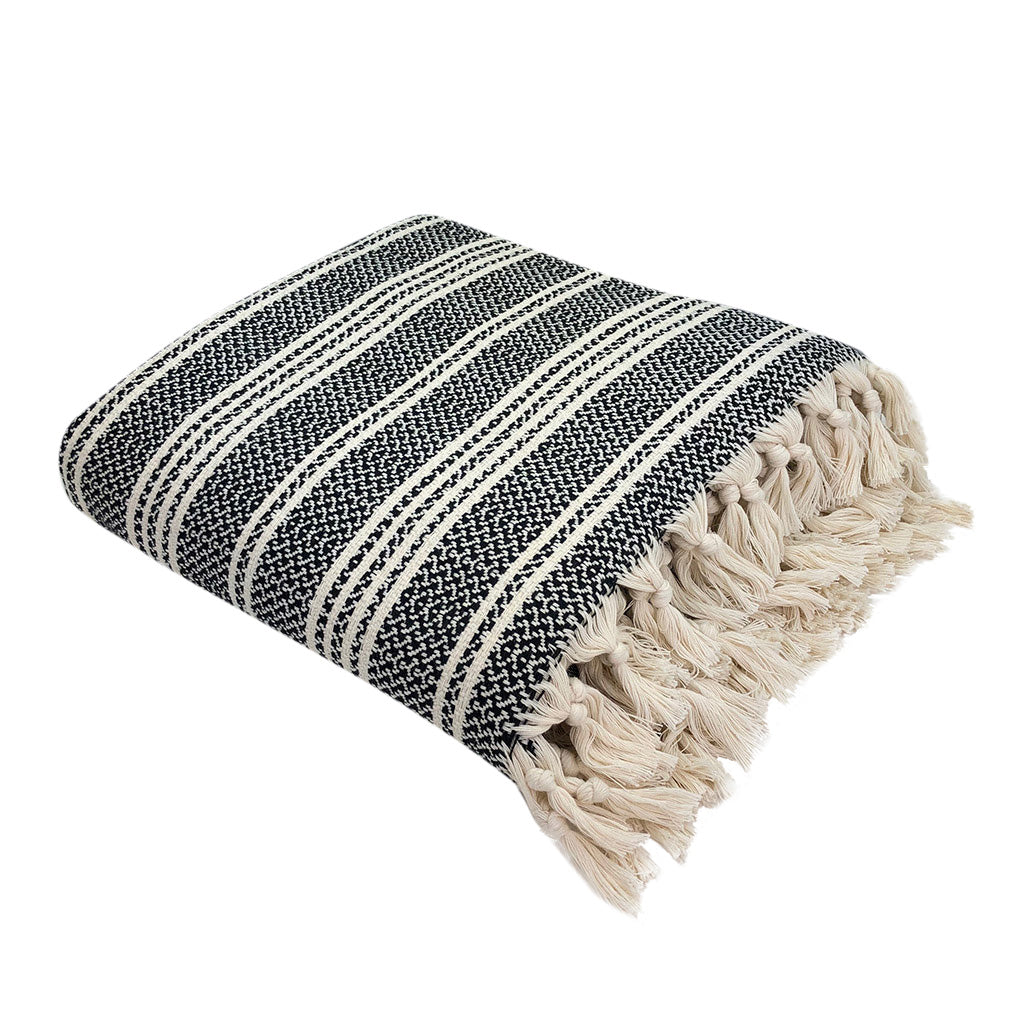 Woven Stripe Turkish Throw - 100% Turkish cotton