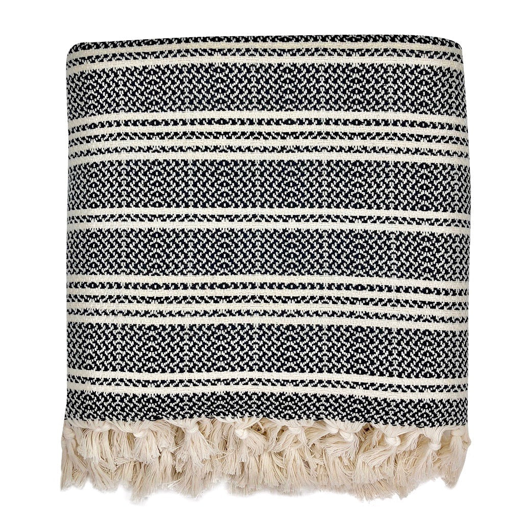 Woven Stripe Turkish Throw - 100% Turkish cotton