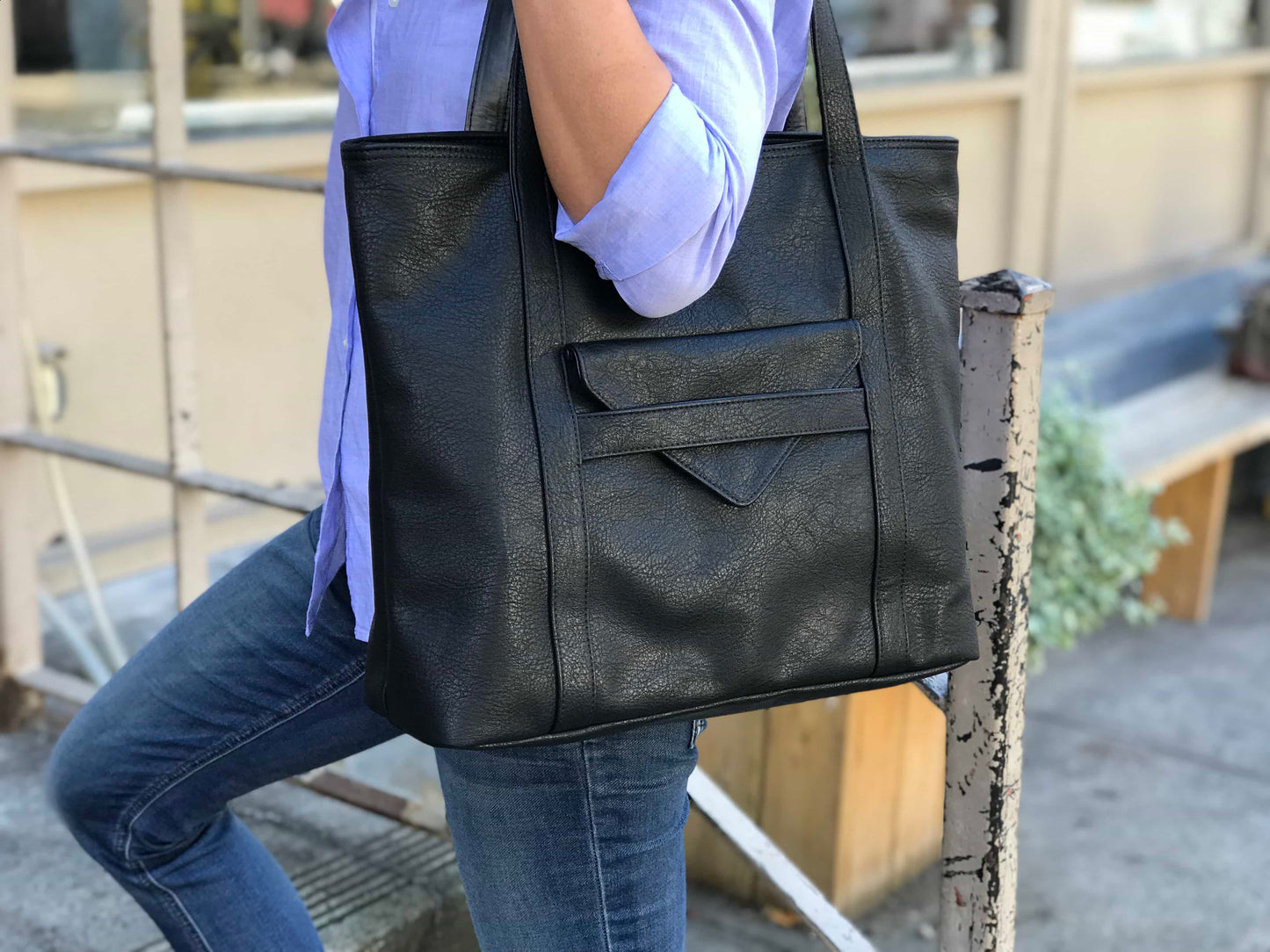 Borough Vegan Leather Tote