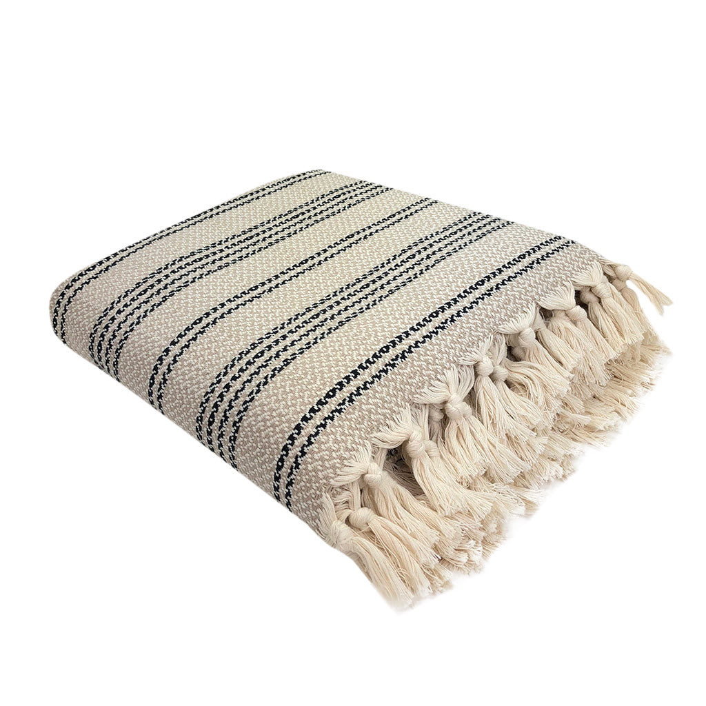 Woven Stripe Turkish Throw - 100% Turkish cotton