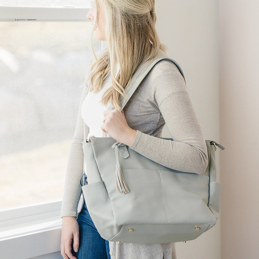 Vegan Leather Diaper Bag and Purse - The Aberdeen