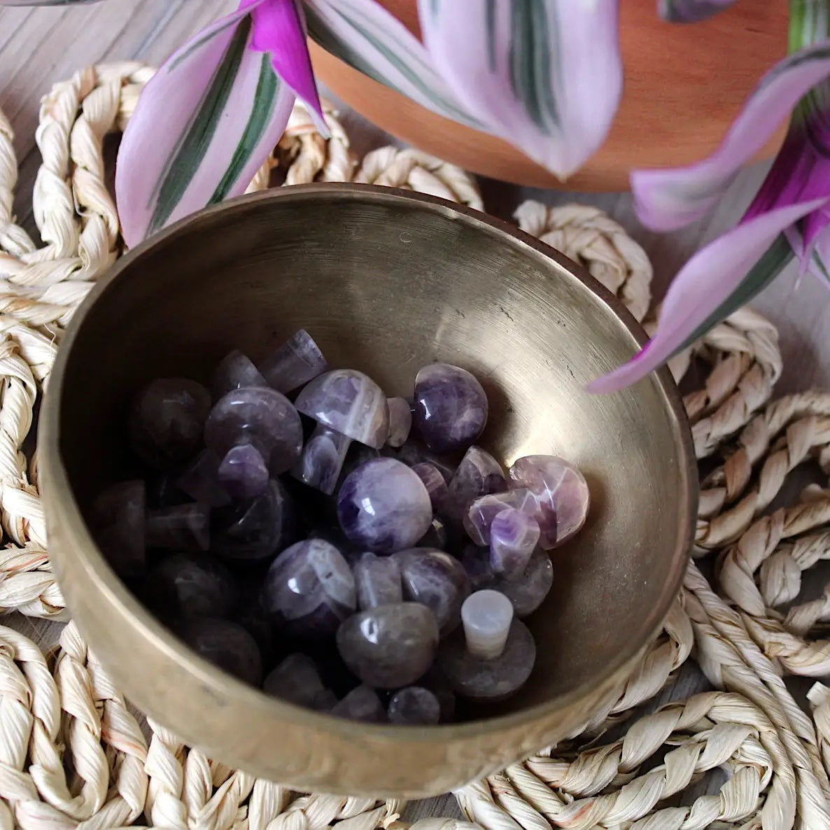 Mini Spiritual Awareness, Insight, Positivity Amethyst Mushrooms