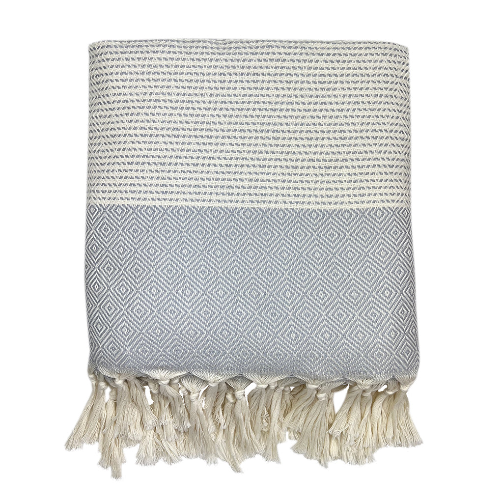 Diamond Stripe Turkish Throw - 100% Turkish cotton