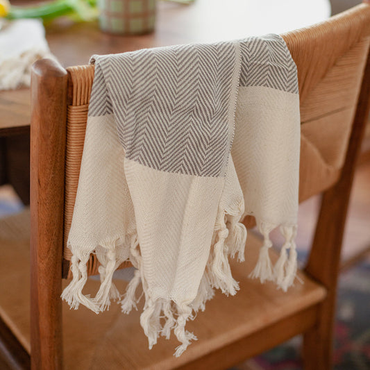 Herringbone Turkish Hand Towel - 100% Turkish cotton - Bath or Beach