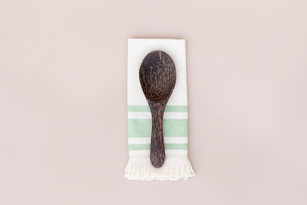 Handmade Cotton GREEN Dining Napkins - Sustainable