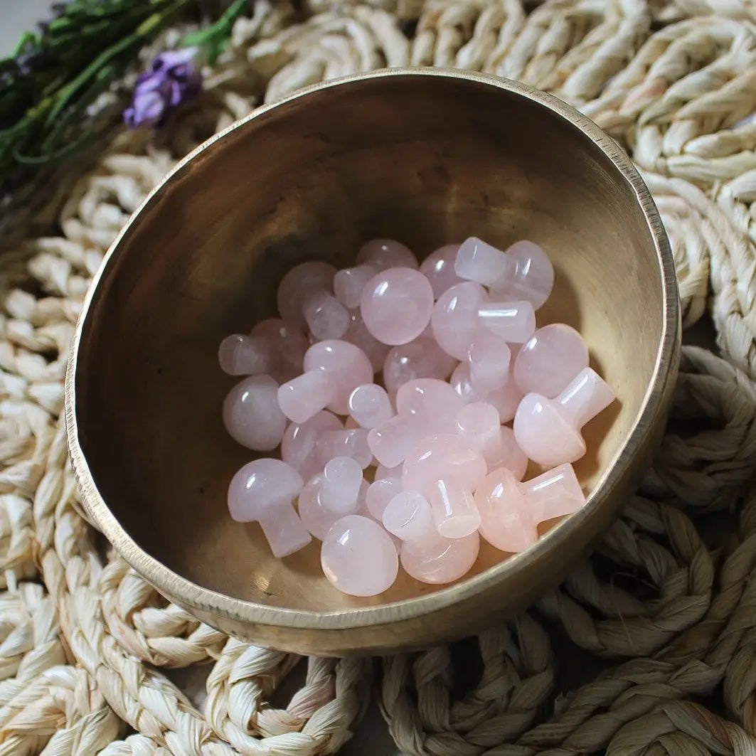 Mini Crystal Mushrooms, Rose Quartz