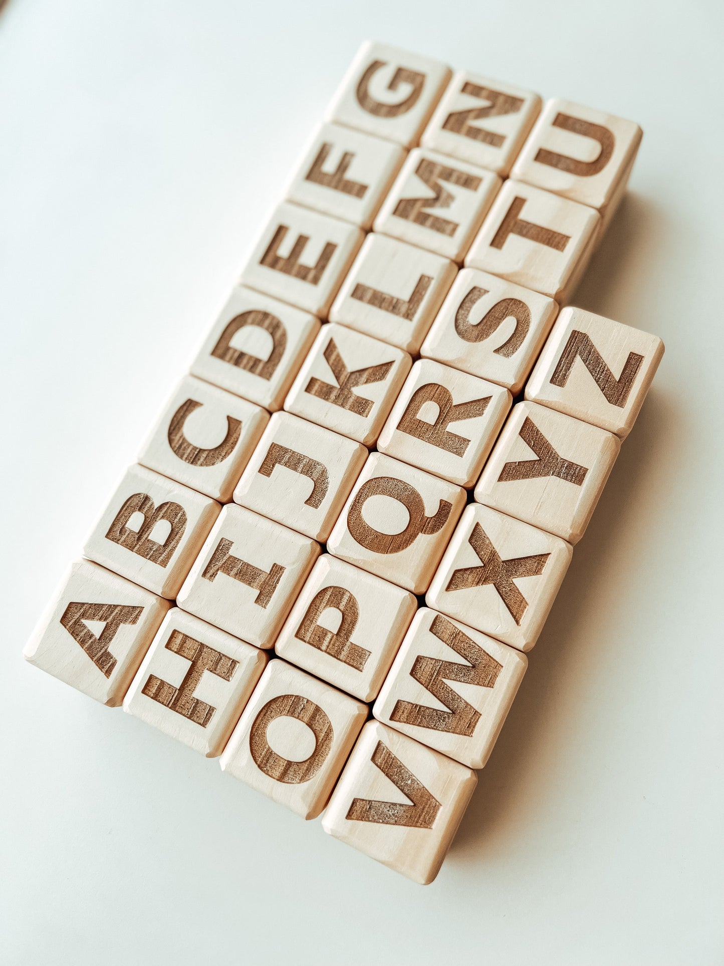 Wooden Alphabet Blocks, Wooden Toys for Baby and Toddler