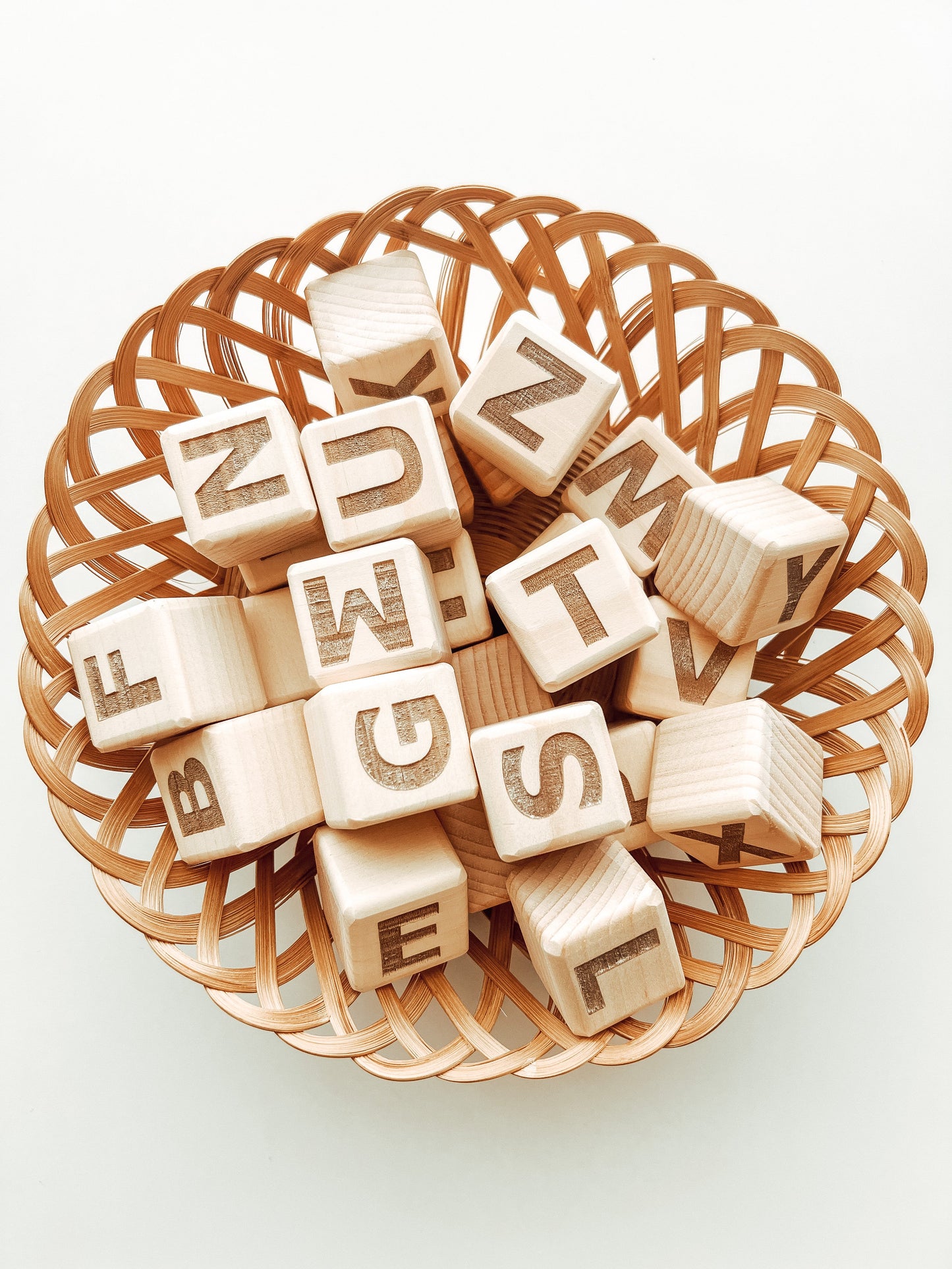 Wooden Alphabet Blocks, Wooden Toys for Baby and Toddler