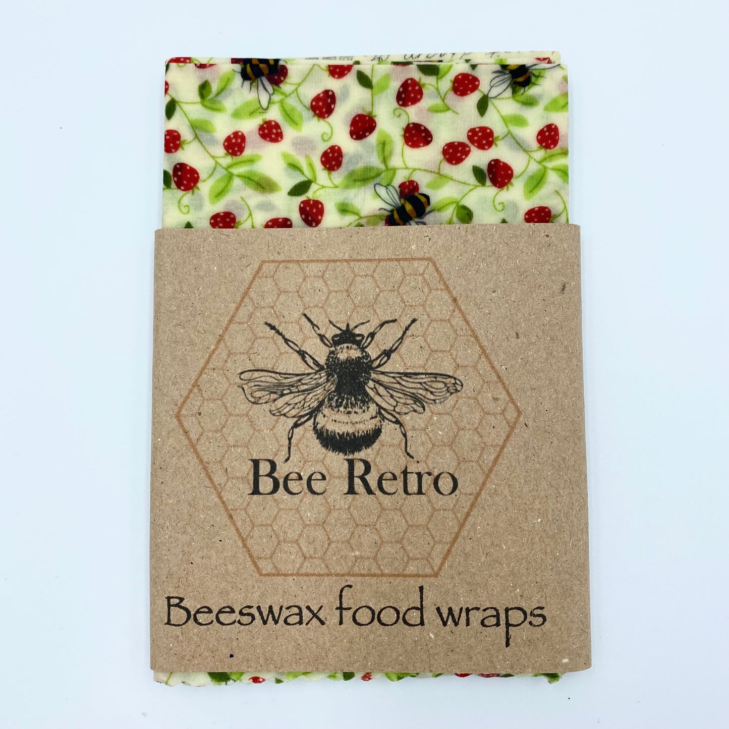 Strawberry Bee, Eco Friendly Beeswax Wraps