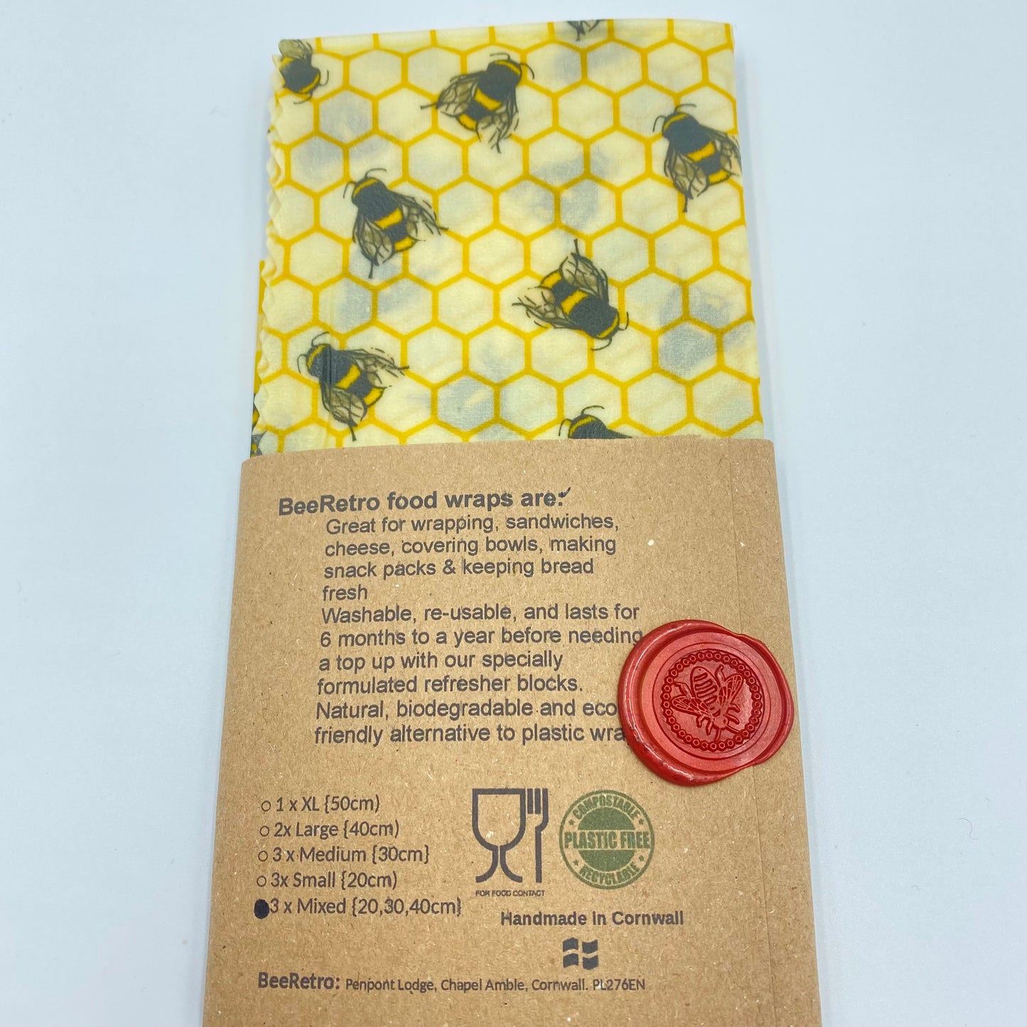 Yellow Bee Eco Friendly Beeswax Food Wraps