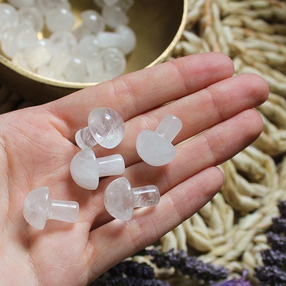 Mini Clarity, Healing, Energy Quartz Mushrooms