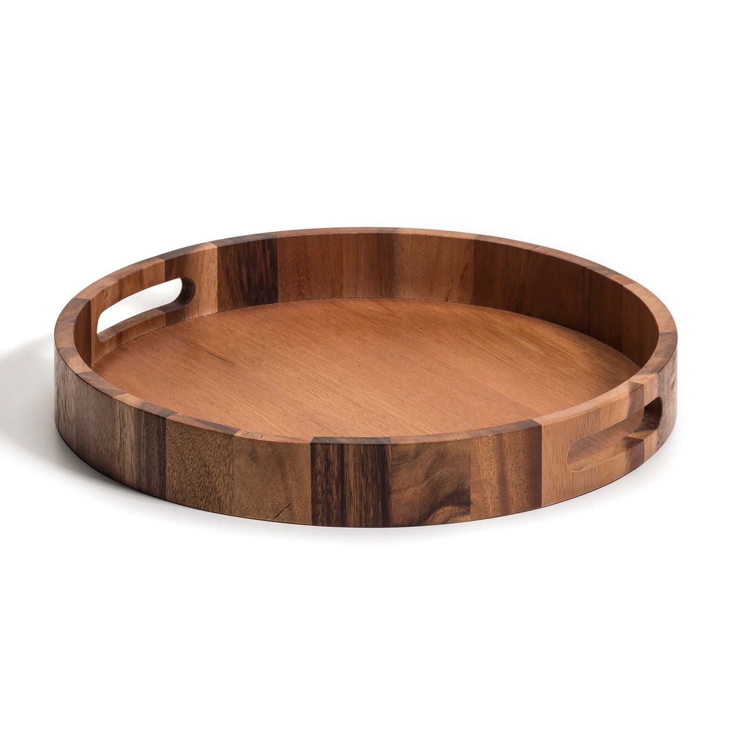 Round Serving Tray from Acacia Wood - 17"