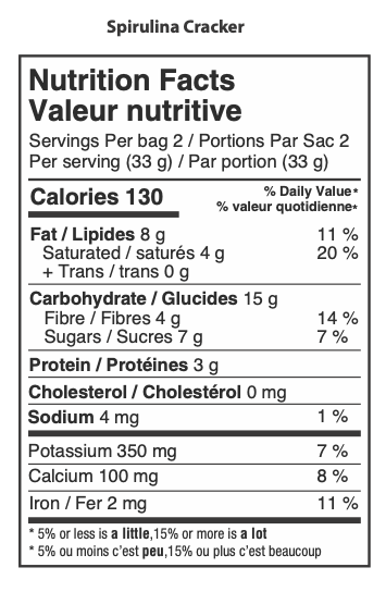 Organic Spirulina Banana Crisps, Case of 6 x 66g-Pack