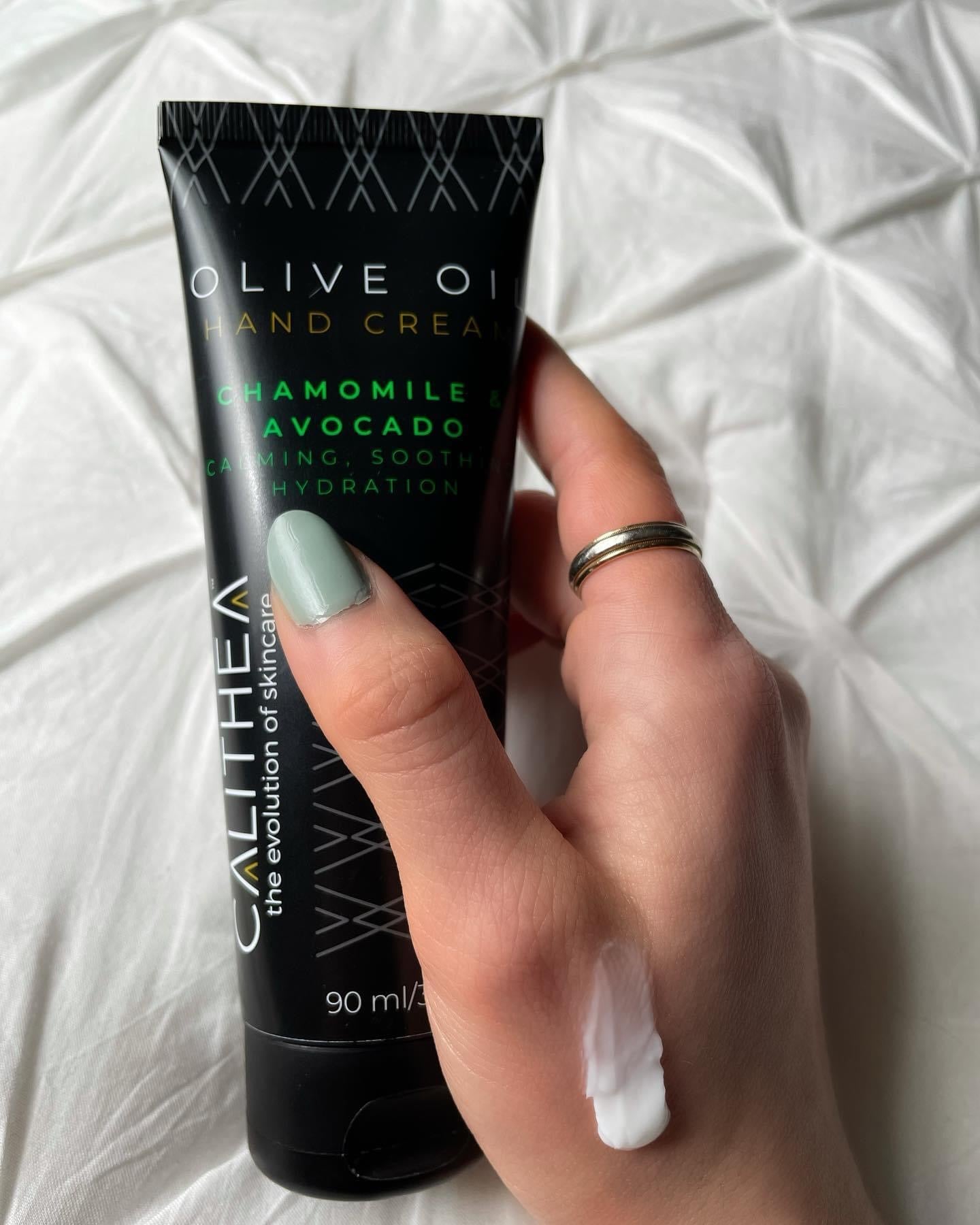 CALITHEA OLIVE OIL HAND CREAM WITH CHAMOMILE & AVOCADO: 96.4% NATURAL CONTENT