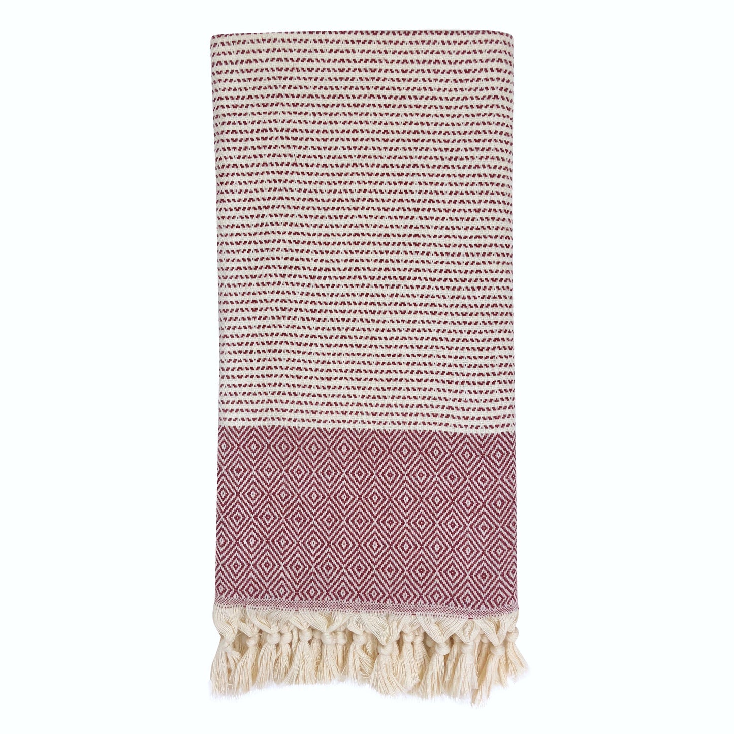 Diamond Stripe Turkish Bath or Beach Towel - 100% Turkish cotton