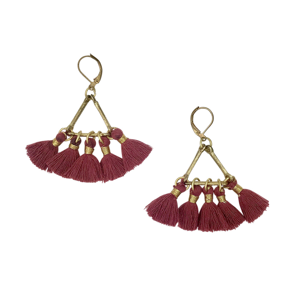 Lola Fan Earrings - Handmade and Sustainable