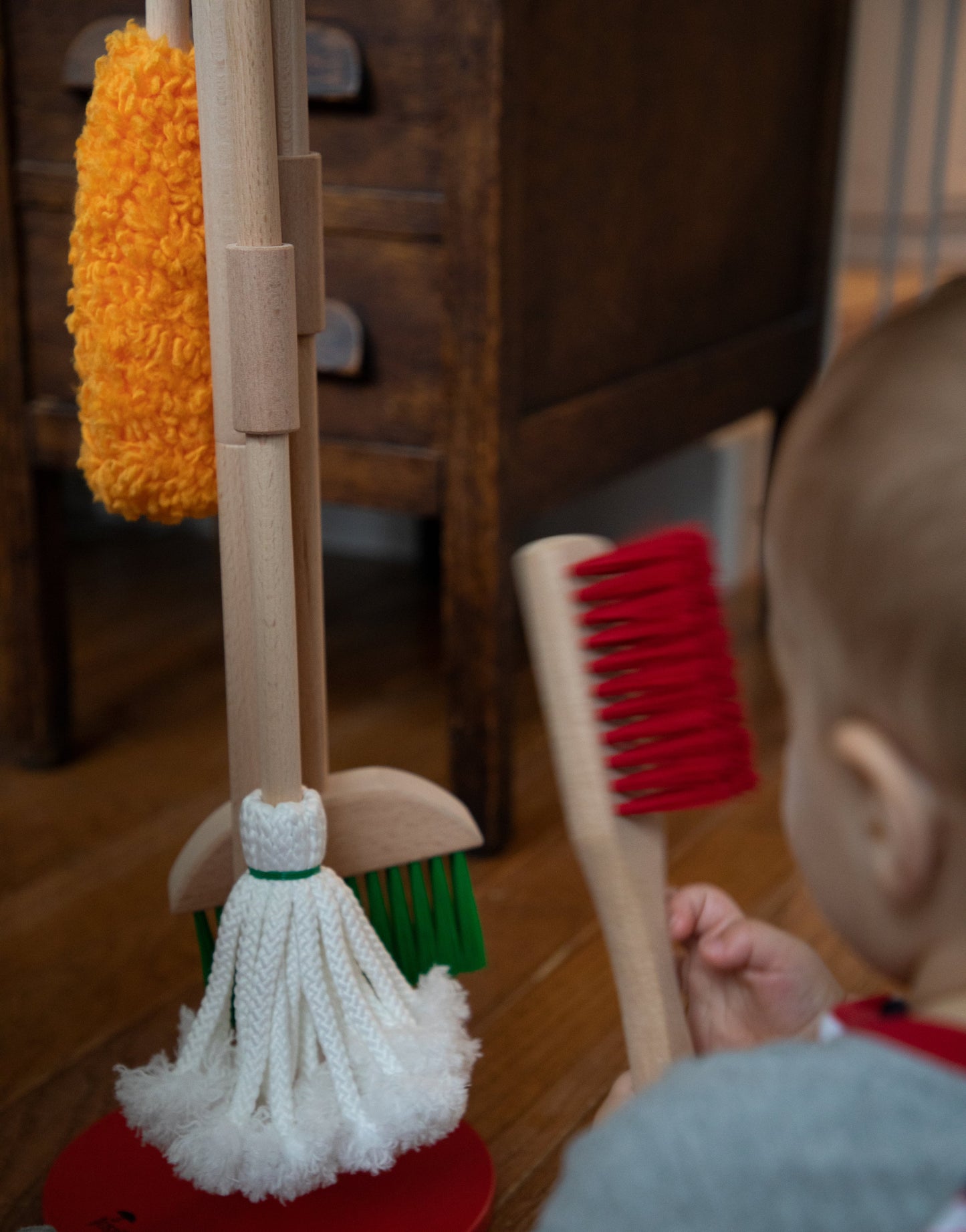 Wooden Detachable Kids Cleaning Toy Set