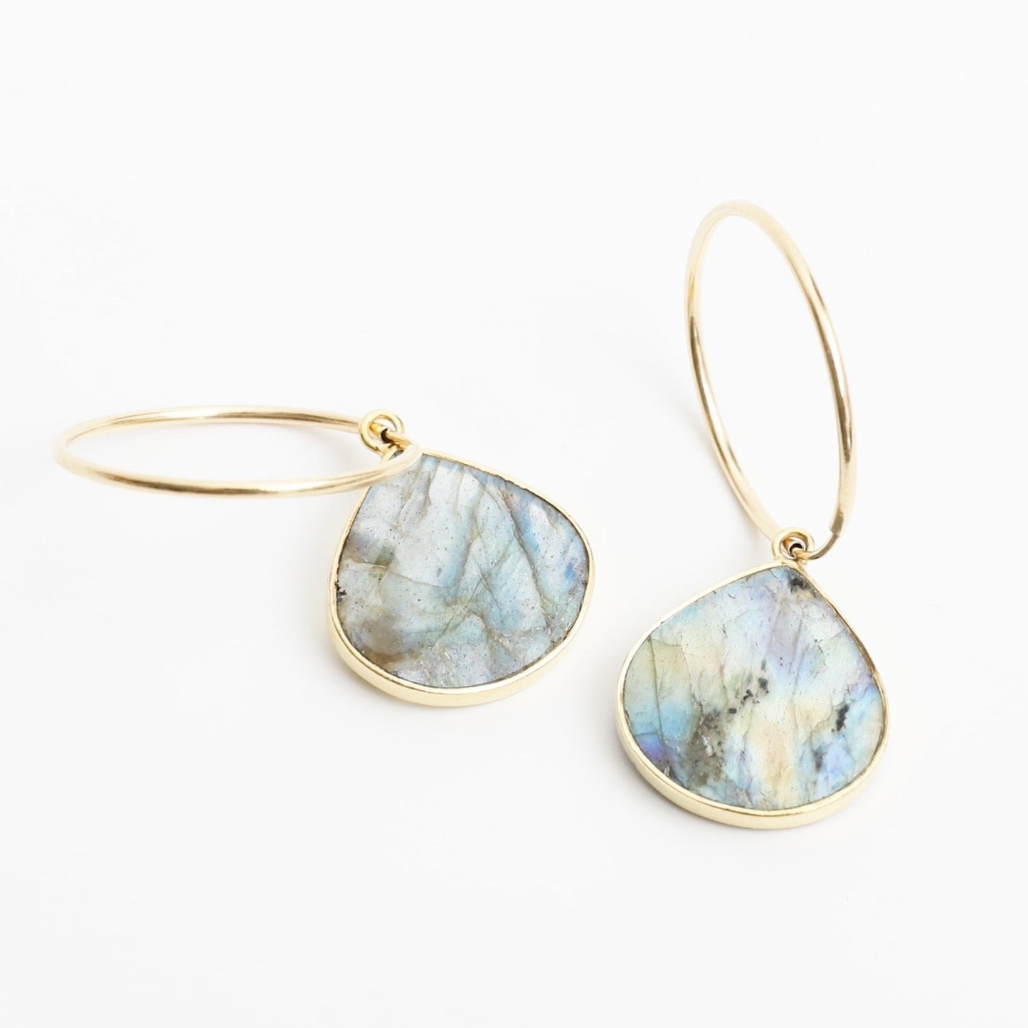 Soteria Teardrop Gemstone Hoops