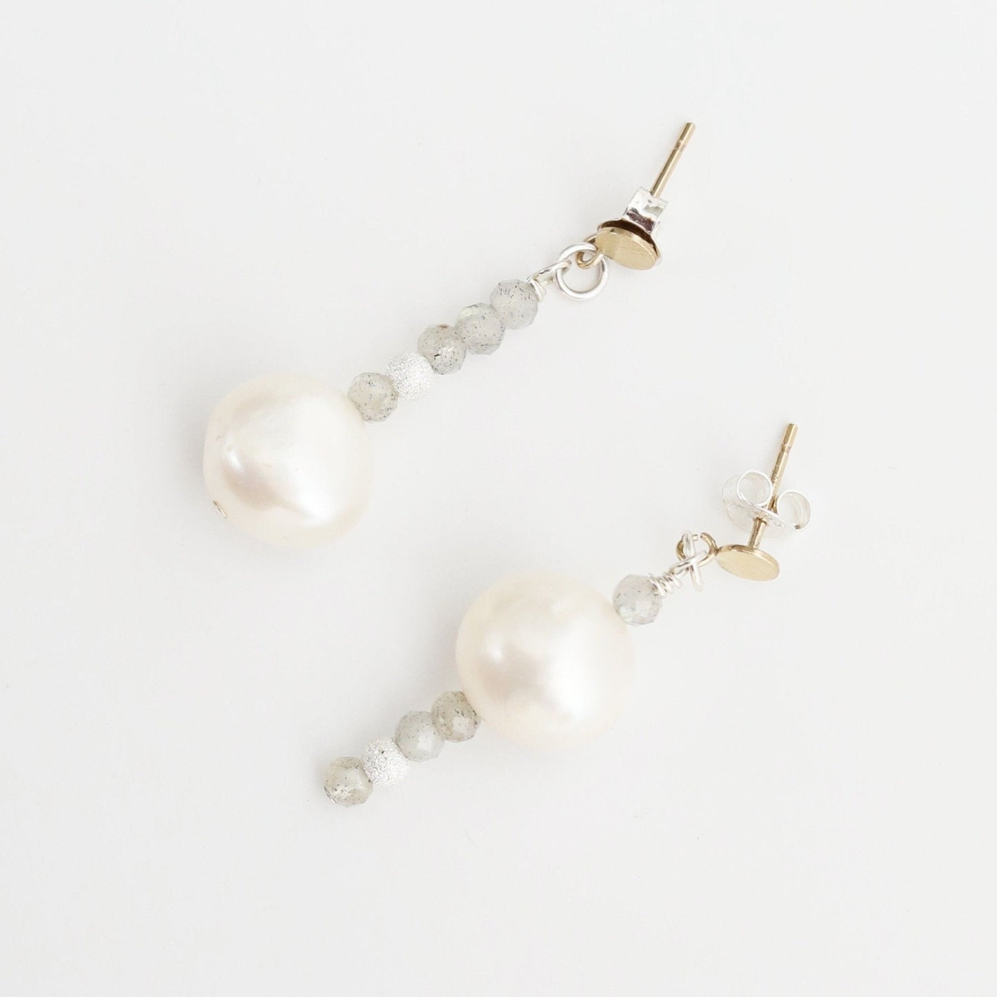 Stardust Pearl Asymmetrical Earrings