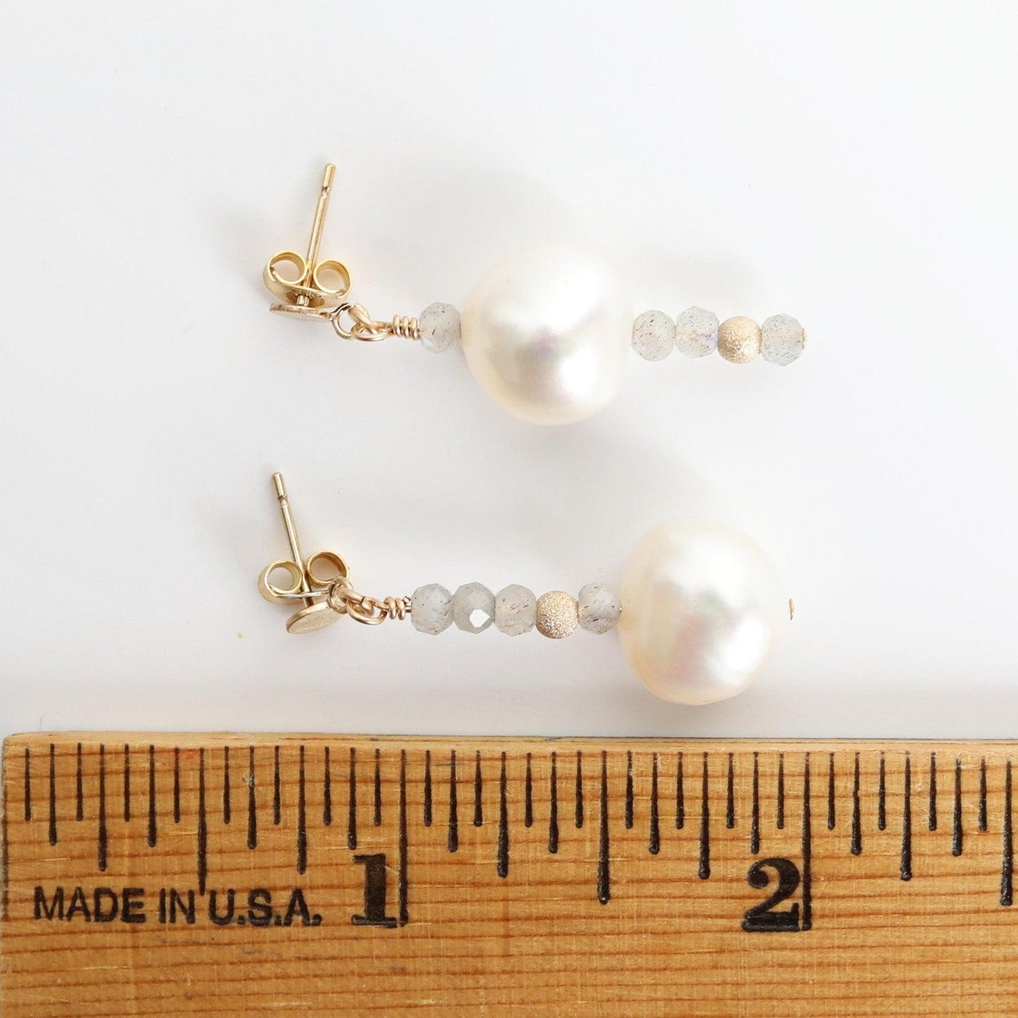 Stardust Pearl Asymmetrical Earrings