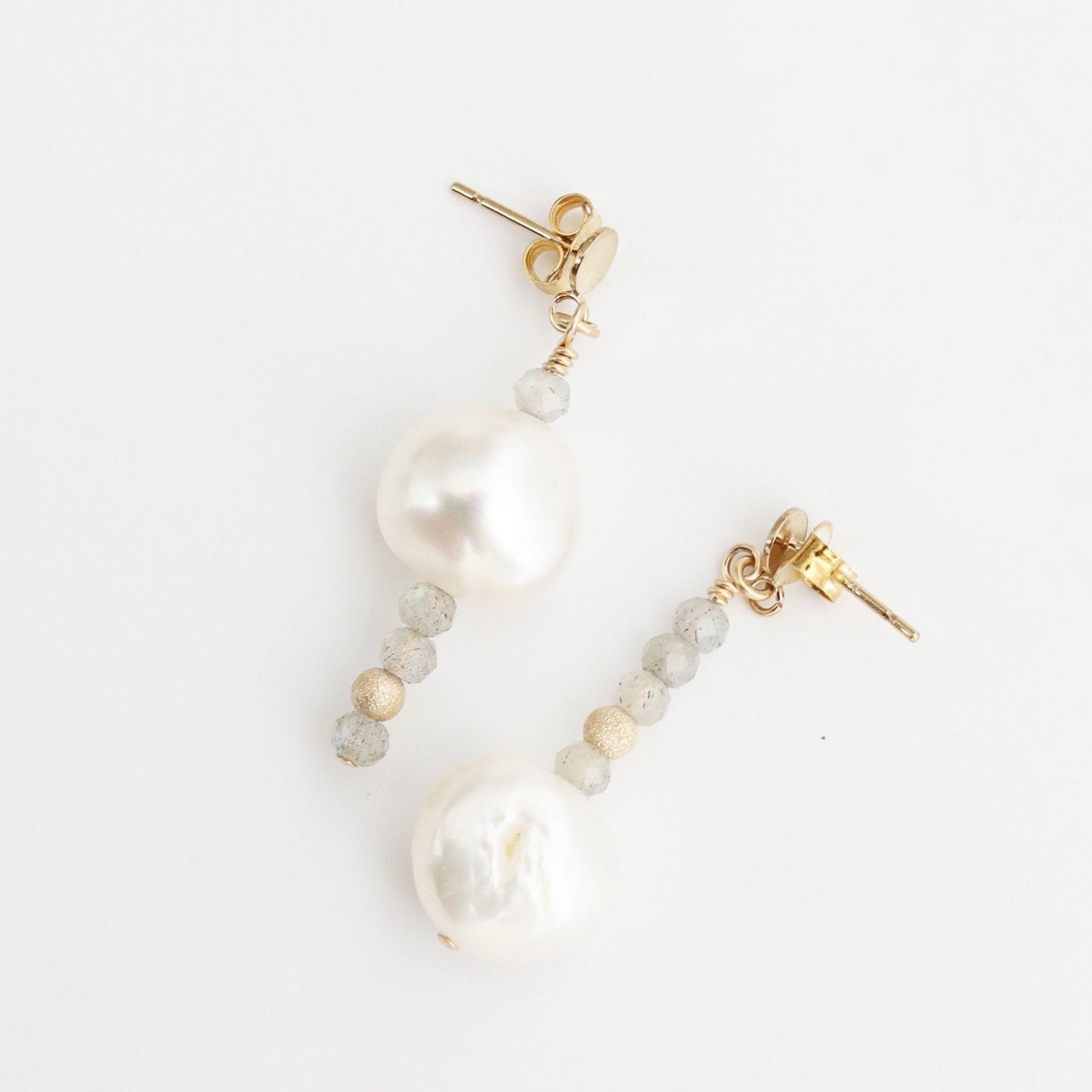 Stardust Pearl Asymmetrical Earrings