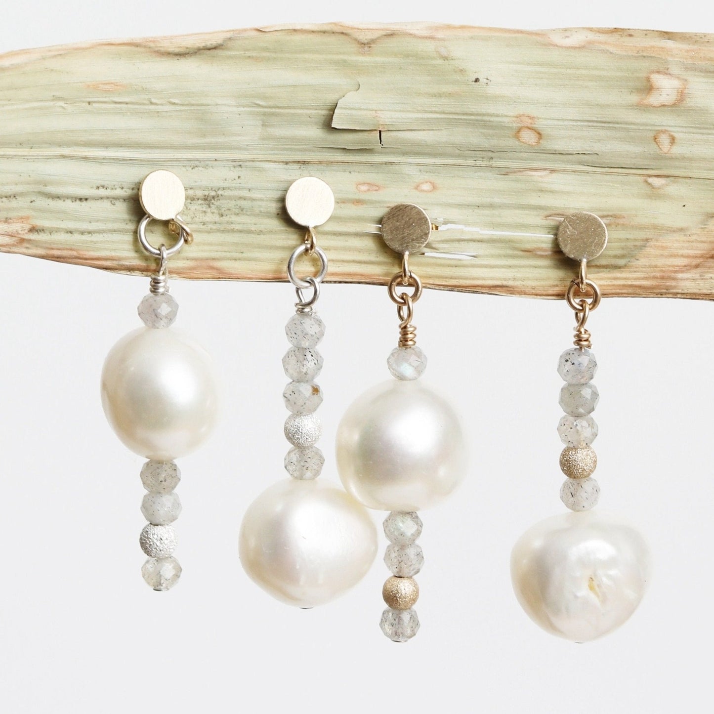 Stardust Pearl Asymmetrical Earrings