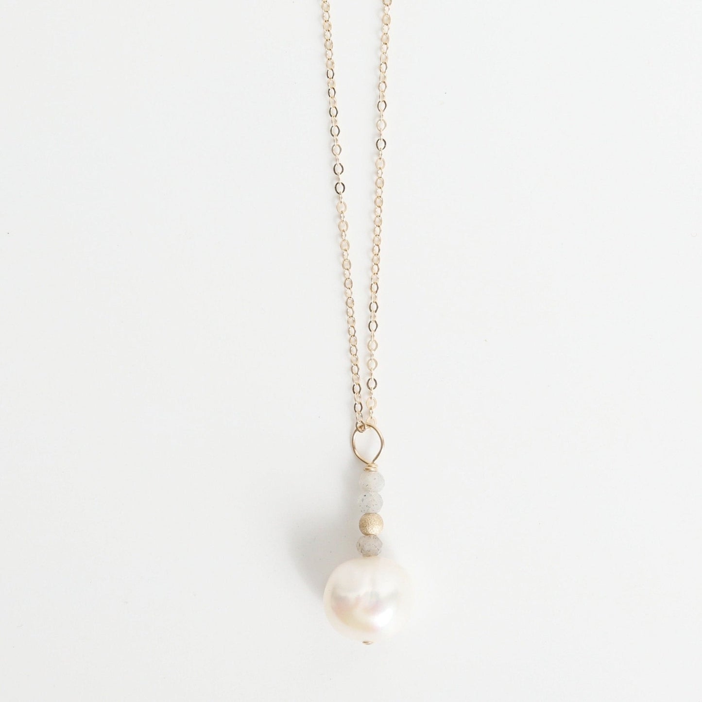 Stardust Pearl Drop Necklace