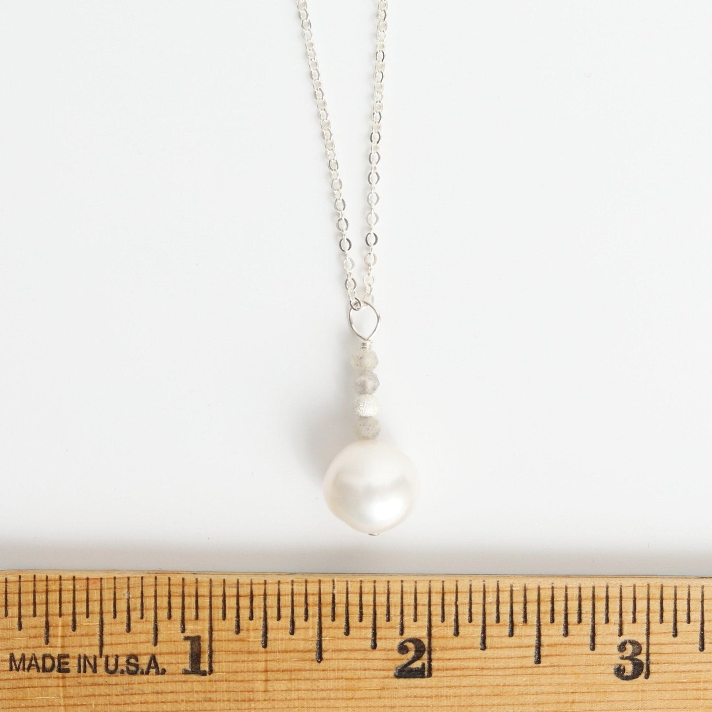 Stardust Pearl Drop Necklace