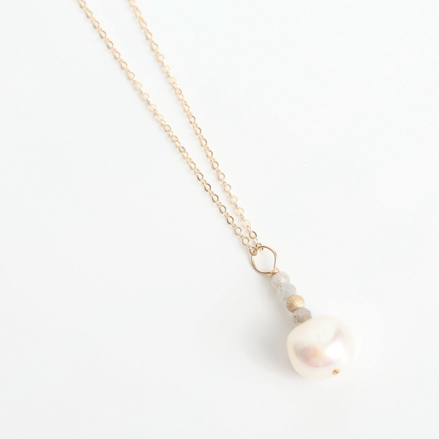 Stardust Pearl Drop Necklace