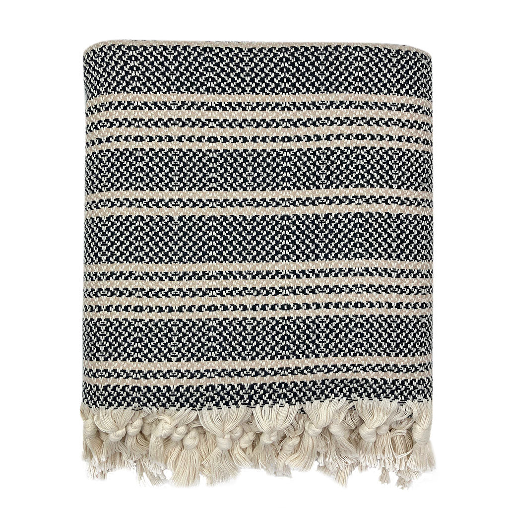 Woven Stripe Turkish Throw - 100% Turkish cotton