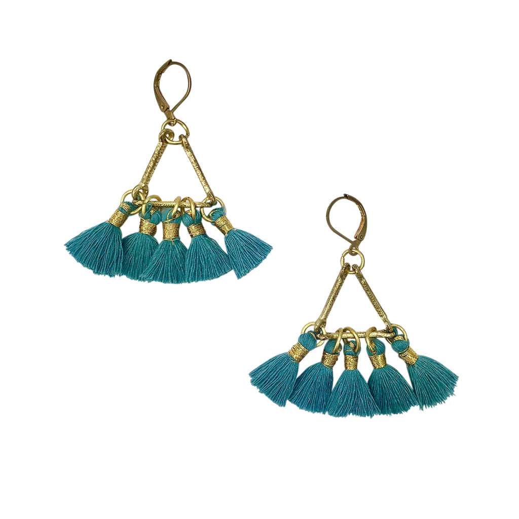 Lola Fan Earrings - Handmade and Sustainable