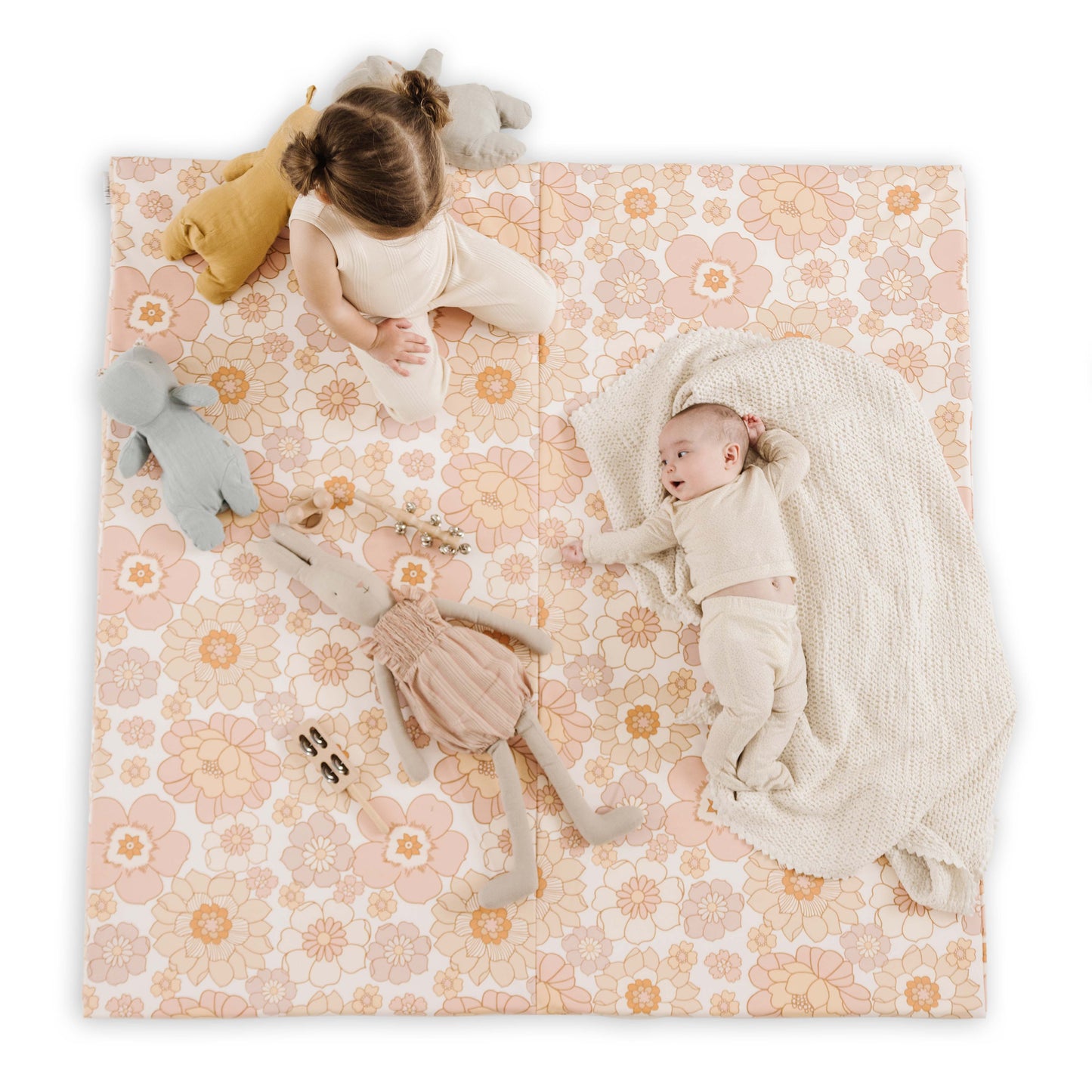 Blooms Vegan Leather Play Mat for Kids Activities