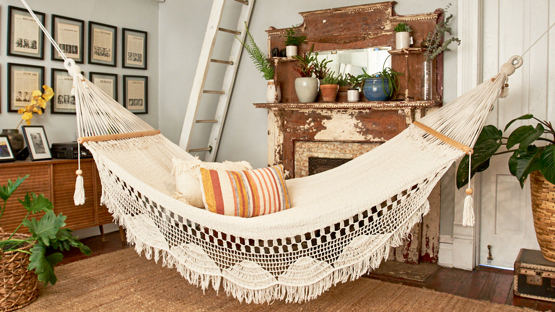 Handmade Nica Hammock - 100% cotton and wood