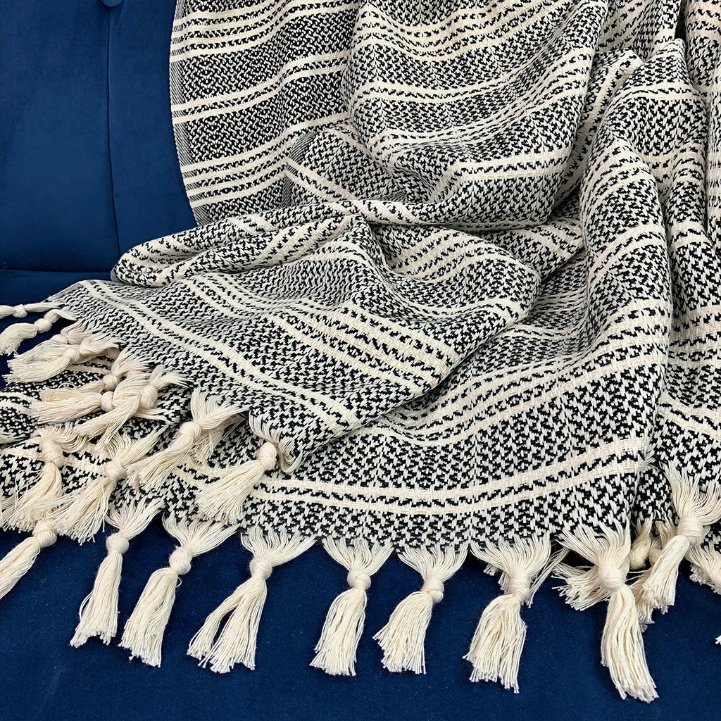 Woven Stripe Turkish Throw - 100% Turkish cotton