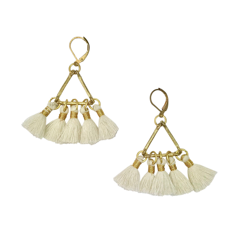 Lola Fan Earrings - Handmade and Sustainable