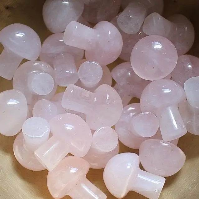 Mini Crystal Mushrooms, Rose Quartz